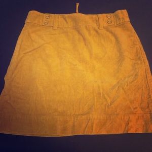Yellow corduroy mini skirt! Loft size 0